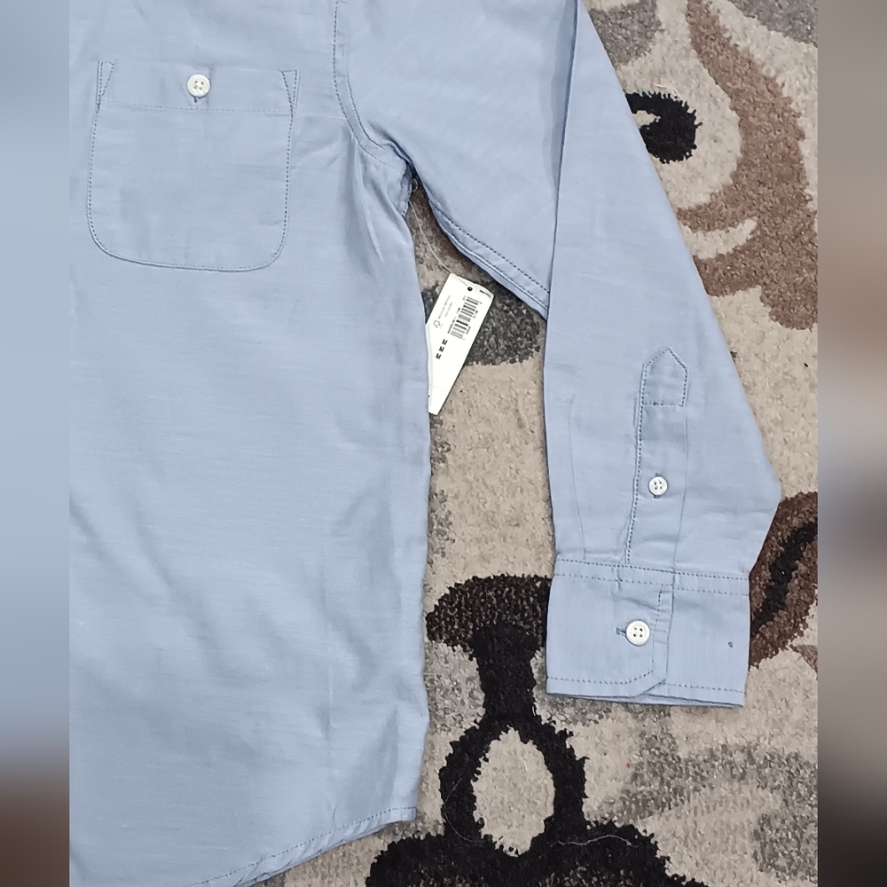 Old Navy Boy's Long Sleeve Classic Dress Shirt 100% Cotton NWT Size M(8) - Picture 6 of 10